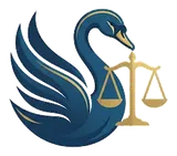 Kanzlei-Logo (Schwan mit Waage) – Bildmarke in Header und Footer